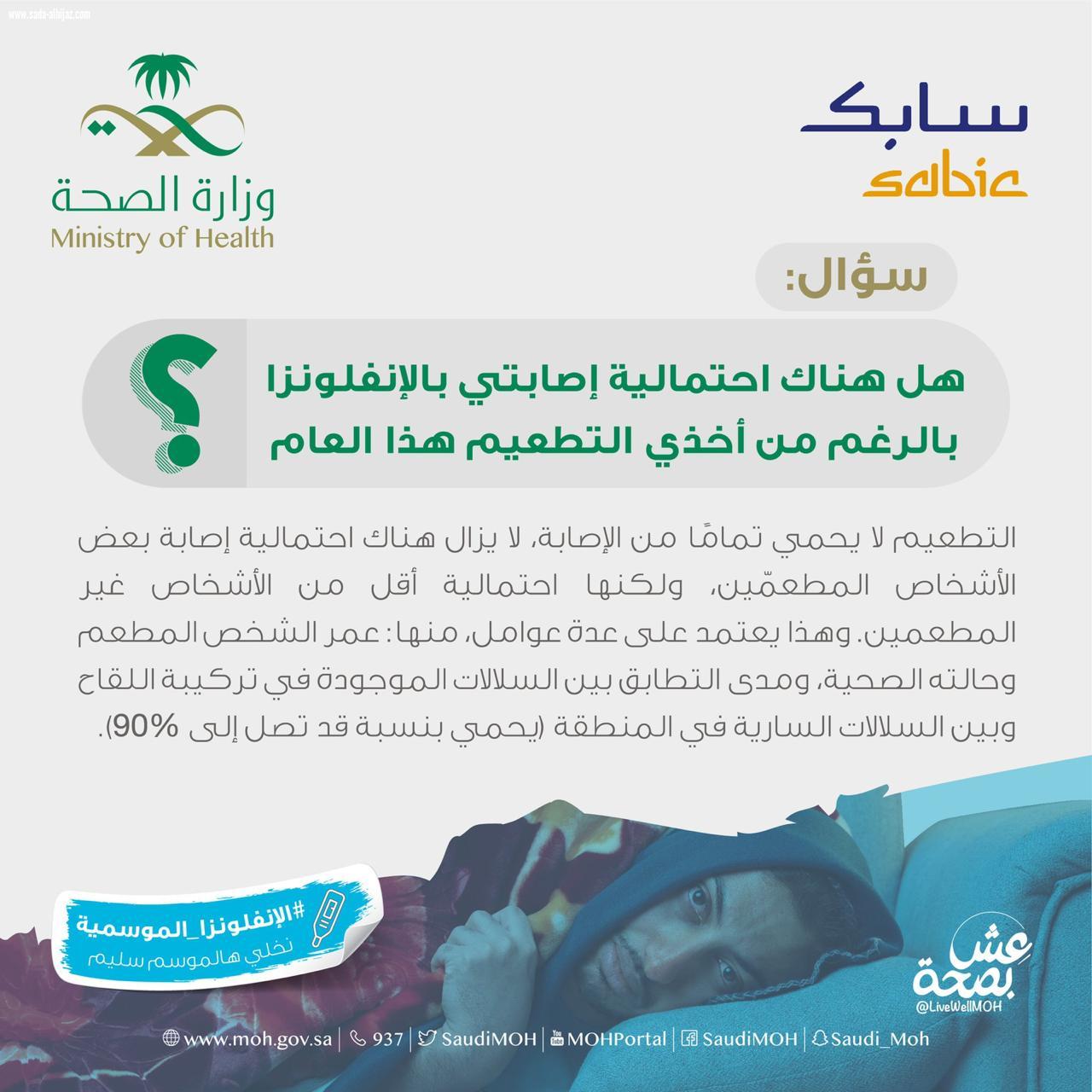 استمرار الحملة السنوية  الشتوية للتطعيم ضد الانفلونزا الموسمية بمستشفى الملك فهد والعزيزية للاطفال بجدة