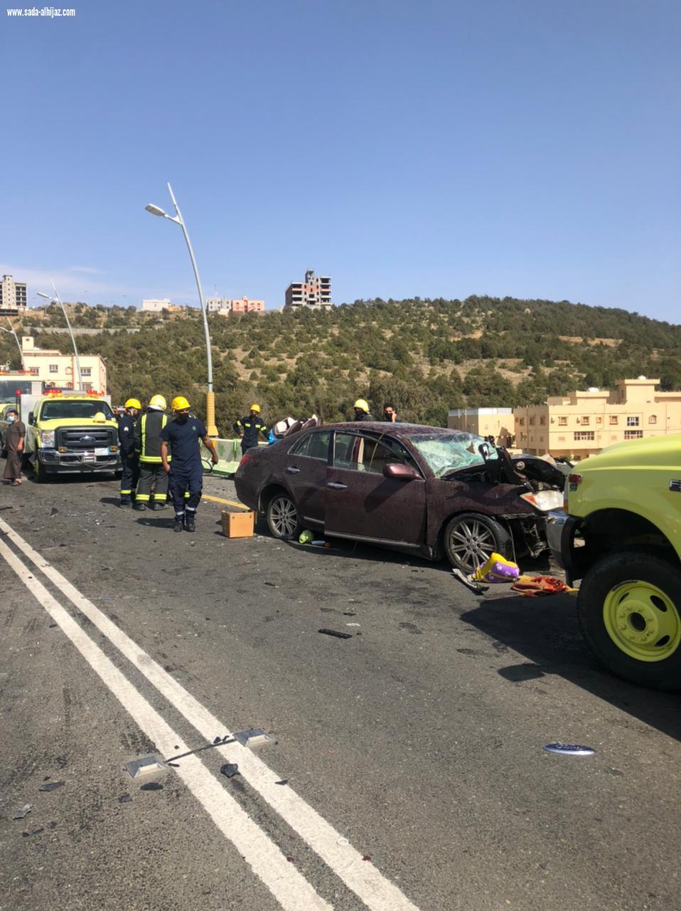 حادث تصادم قبل ظهر اليوم الأربعاء 