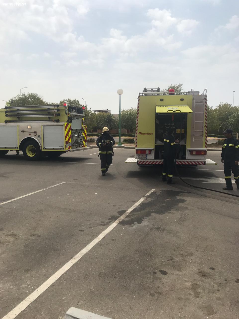 فرضية حريق بمدينة ينبع الصناعية