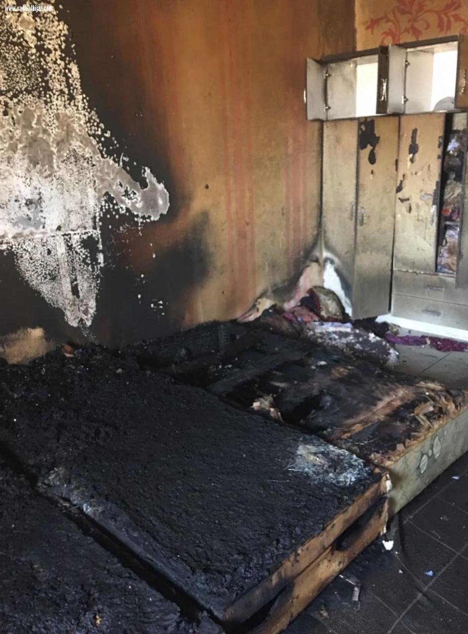 عبث الأطفال يتسبب في نشوب حريق بمنزل بقرية الريان بينبع النخل