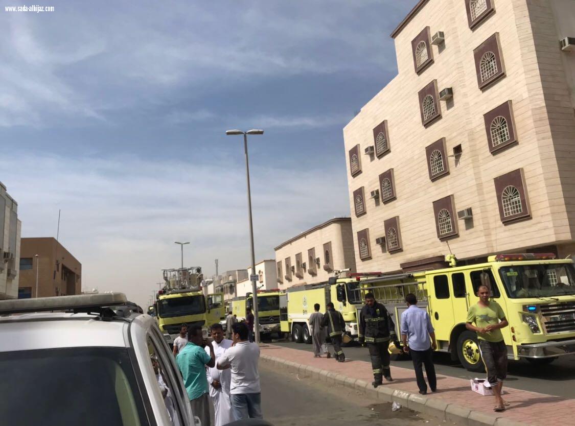 بالصور 10 اختناقات في حريق شقة سكنية بجدة