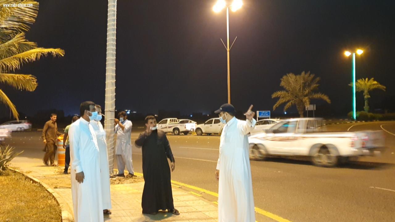 رئيس بلدية صامطة يتفقد استعدادت البلدية لإستقبال اليوم الوطني الـ 90