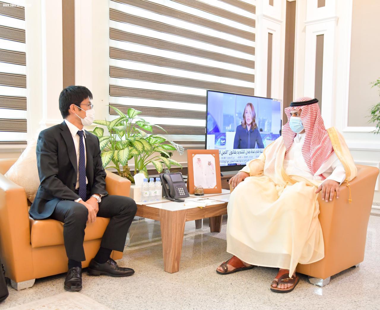 وكيل إمارة جازان يستقبل معالي نائب رئيس بعثة سفارة اليابان لدى المملكة 