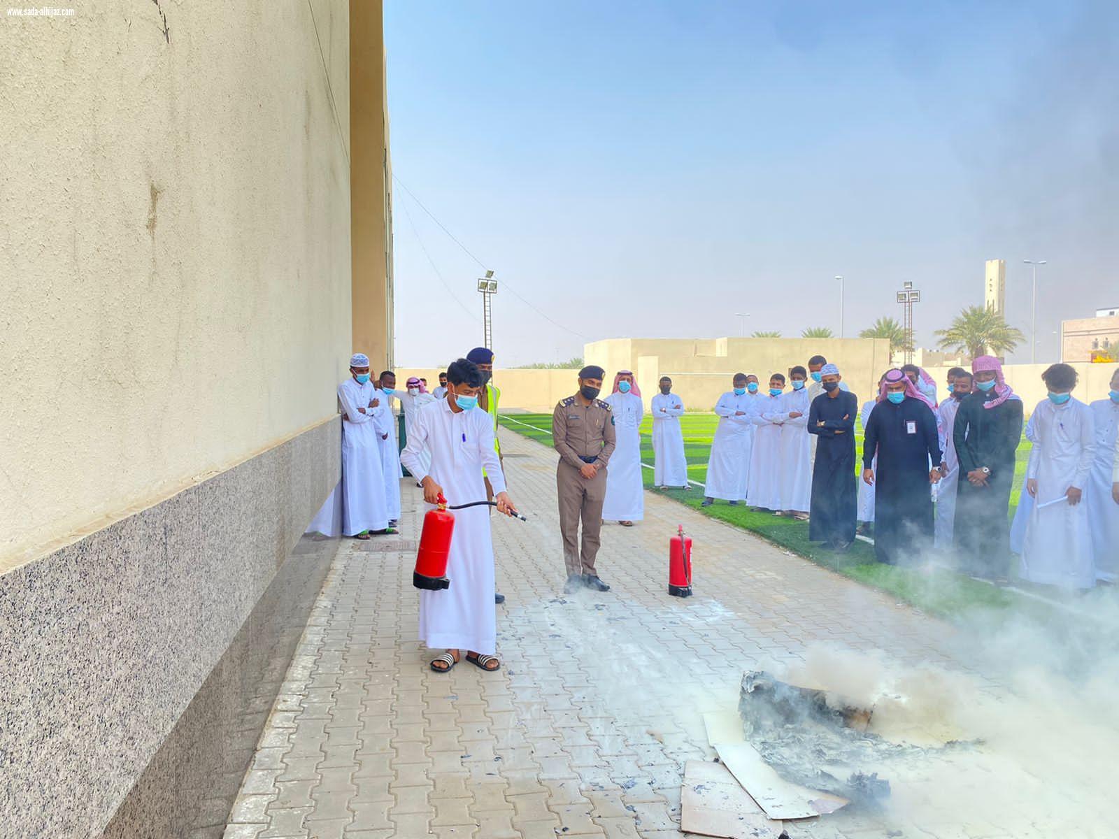 تضمنت كيفية استخدام طفاية الحريق وتحذير الطلاب من المجاري | السلامة المدرسية ومخاطر الأمطار والسيول محاضرة بمكتب تعليم صامطة
