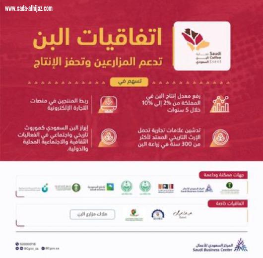  بحضور سمو نائب أمير منطقة جازان المركز السعودي للأعمال الاقتصادية يُنظم حفل توقع اتفاقية البن السعودي 