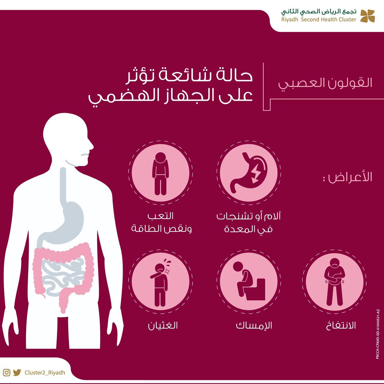 التجمع : يحذر من الأعراض المصاحبة للقولون العصبي