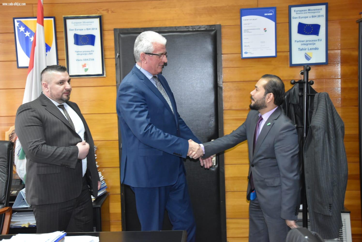 سعادة مدير مكتب رابطة العالم الإسلامي يزور فخامة رئيس حكومة وسط البوسنة