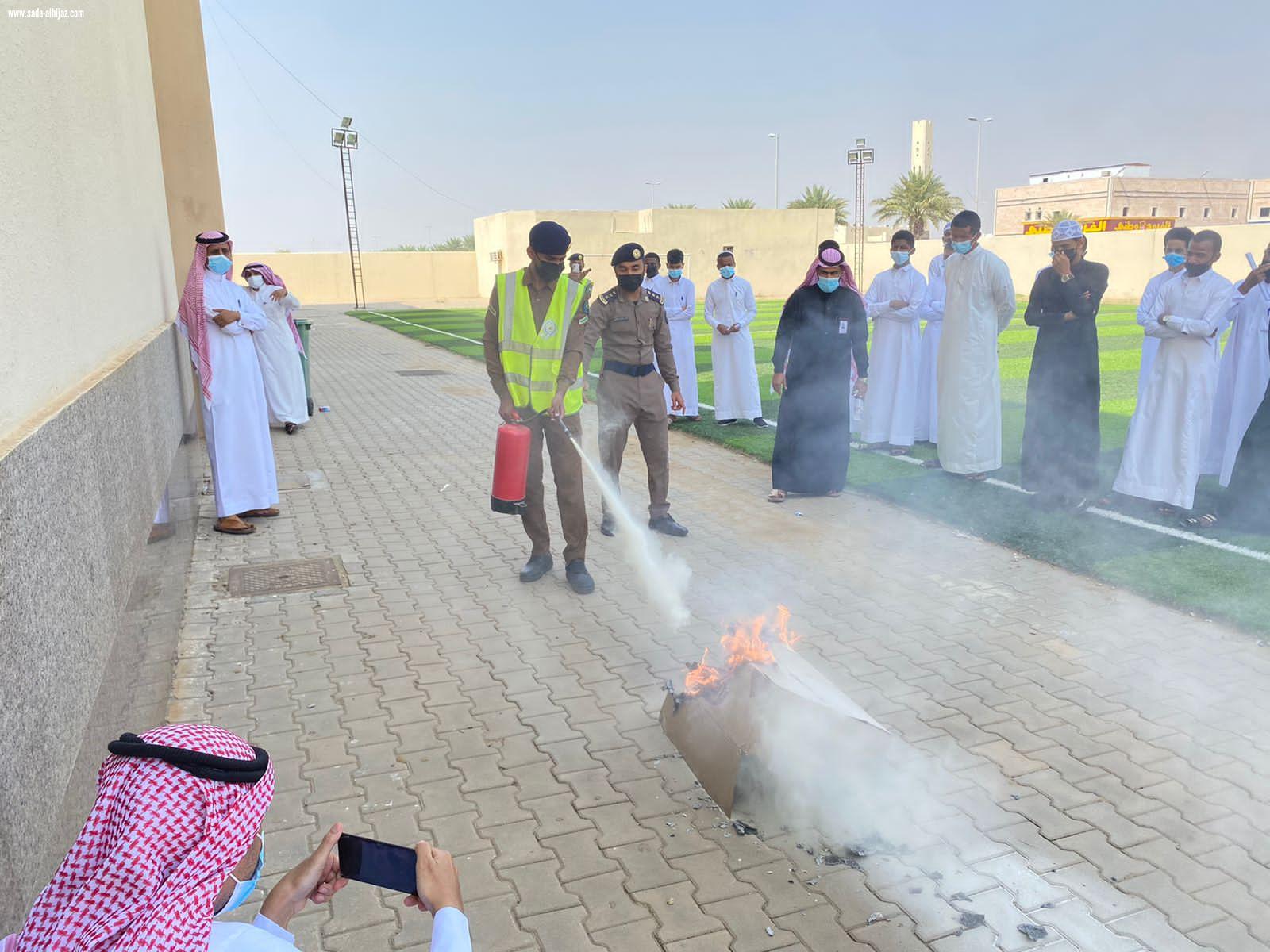 تضمنت كيفية استخدام طفاية الحريق وتحذير الطلاب من المجاري | السلامة المدرسية ومخاطر الأمطار والسيول محاضرة بمكتب تعليم صامطة