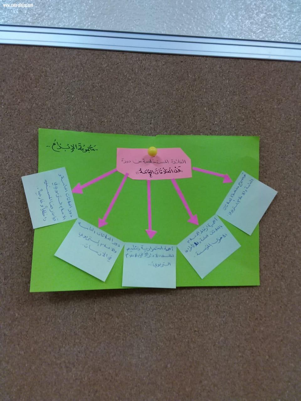 تعليم ظهران الجنوب يشكر الأستاذه شوق محنشي على تقديمها دورة فن العلاقات العامة