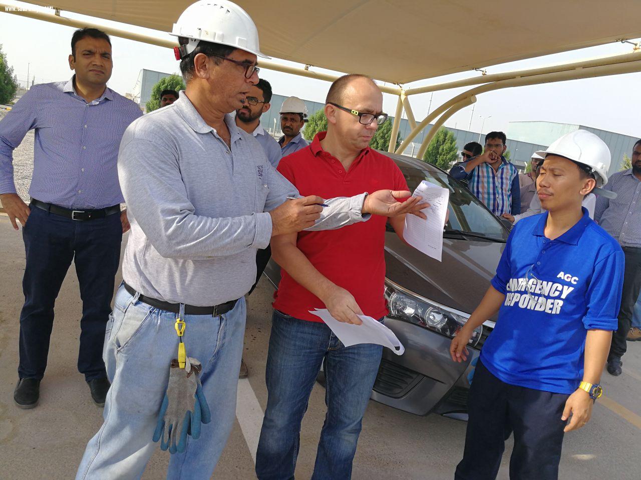 ‏مدني ينبع ينفذ فرضية حادث حريق واخلاء  وهمي في احد  المصانع