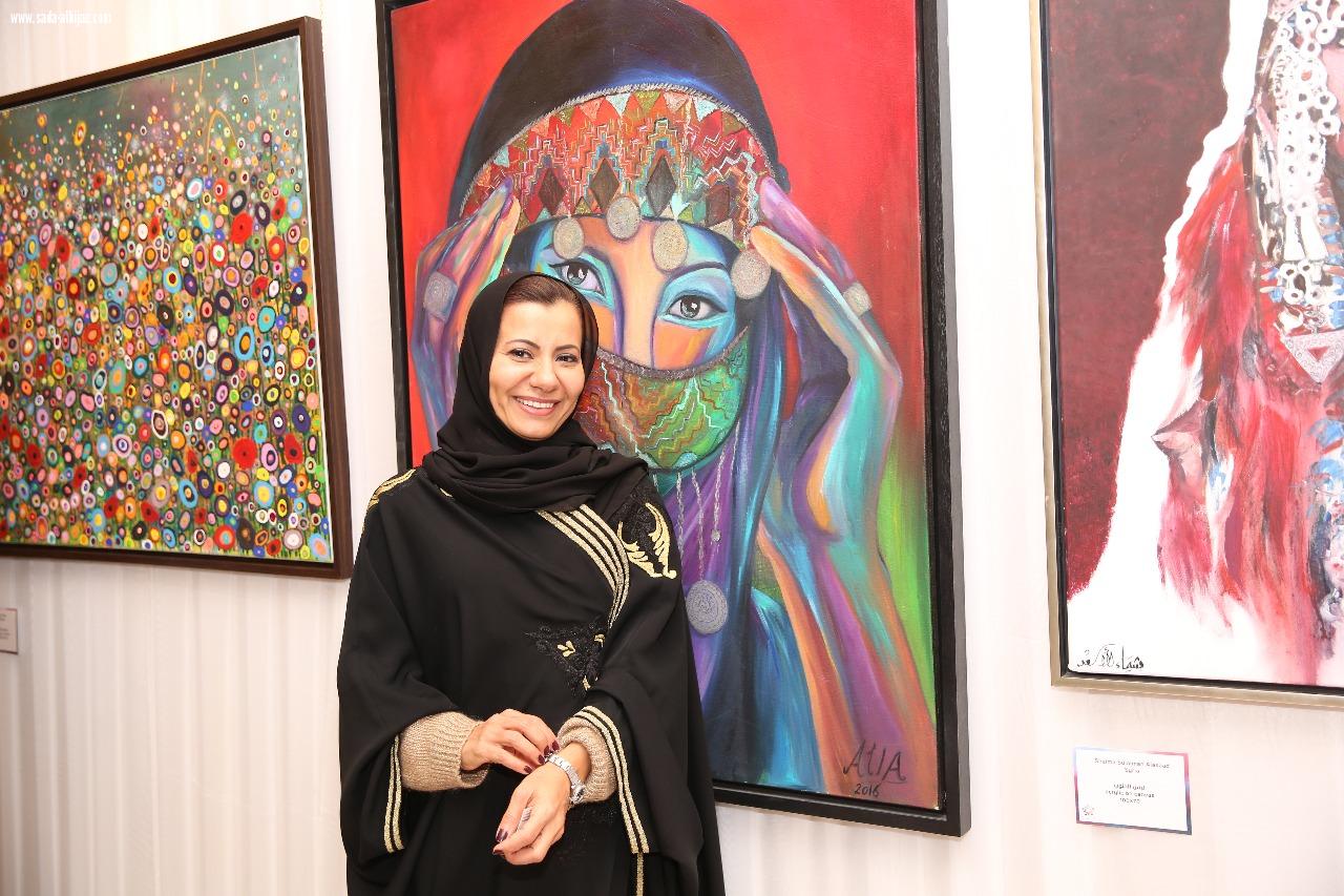 خمسةعشرفنانة مشاركة في معرض اندماج الحضارات الرابع بالتعاون مع جمعية الثقافة والفنون (بالرياض) 