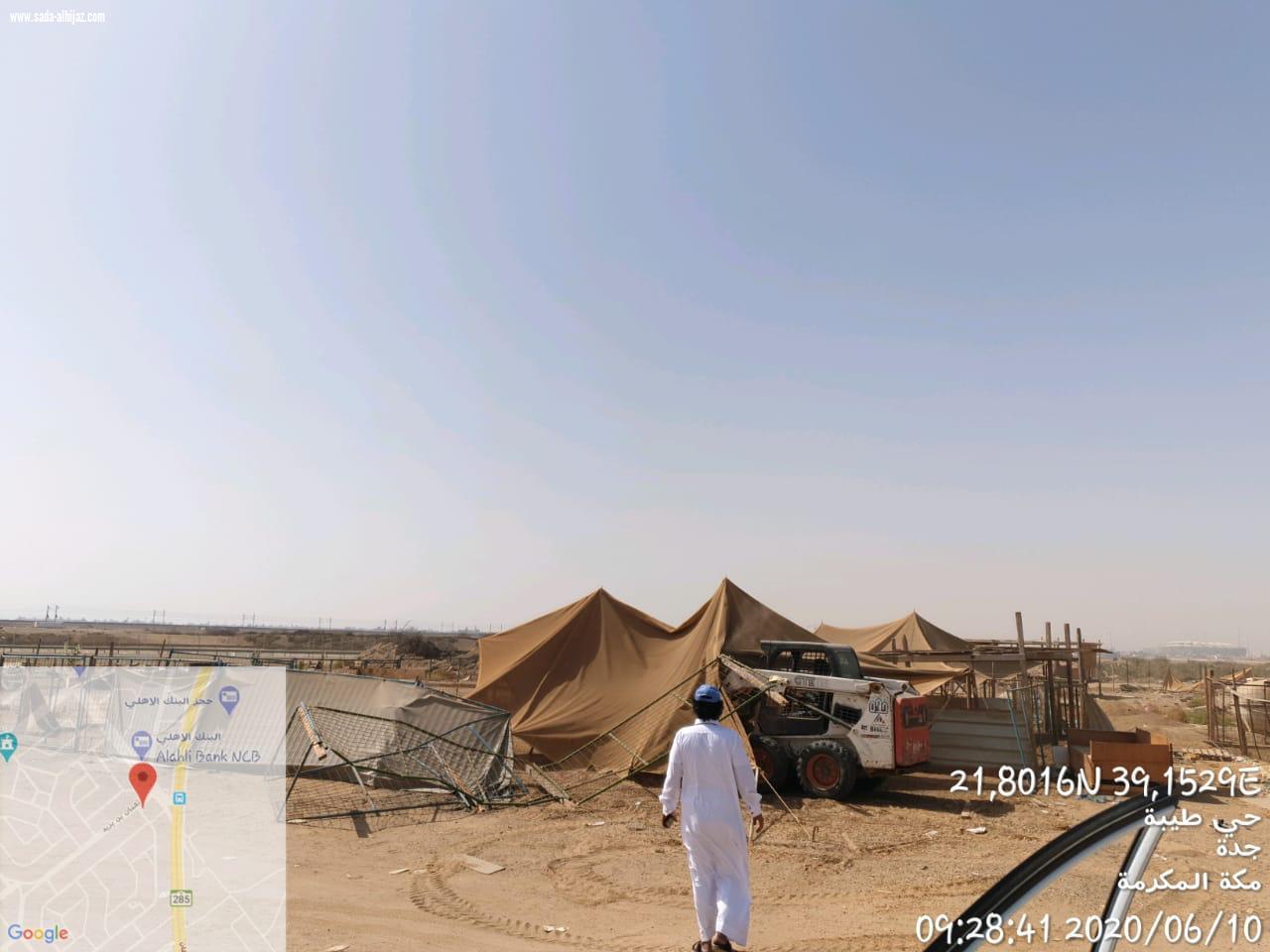 إزالة (11) من الحظائر العشوائية بنطاق ذهبان..