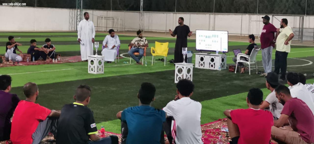 بحضور مدير مكتب رابطة الاحياء بالحد الحنوبي ومستشار لجنة التنمية بالطوال اجراء قرعة دورة الحد الجنوبي الاولى لكرة القدم