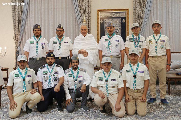 الأمير خالد الفيصل يستقبل الكشافة ويشيد بأعمالهم في خدمة الحجاج