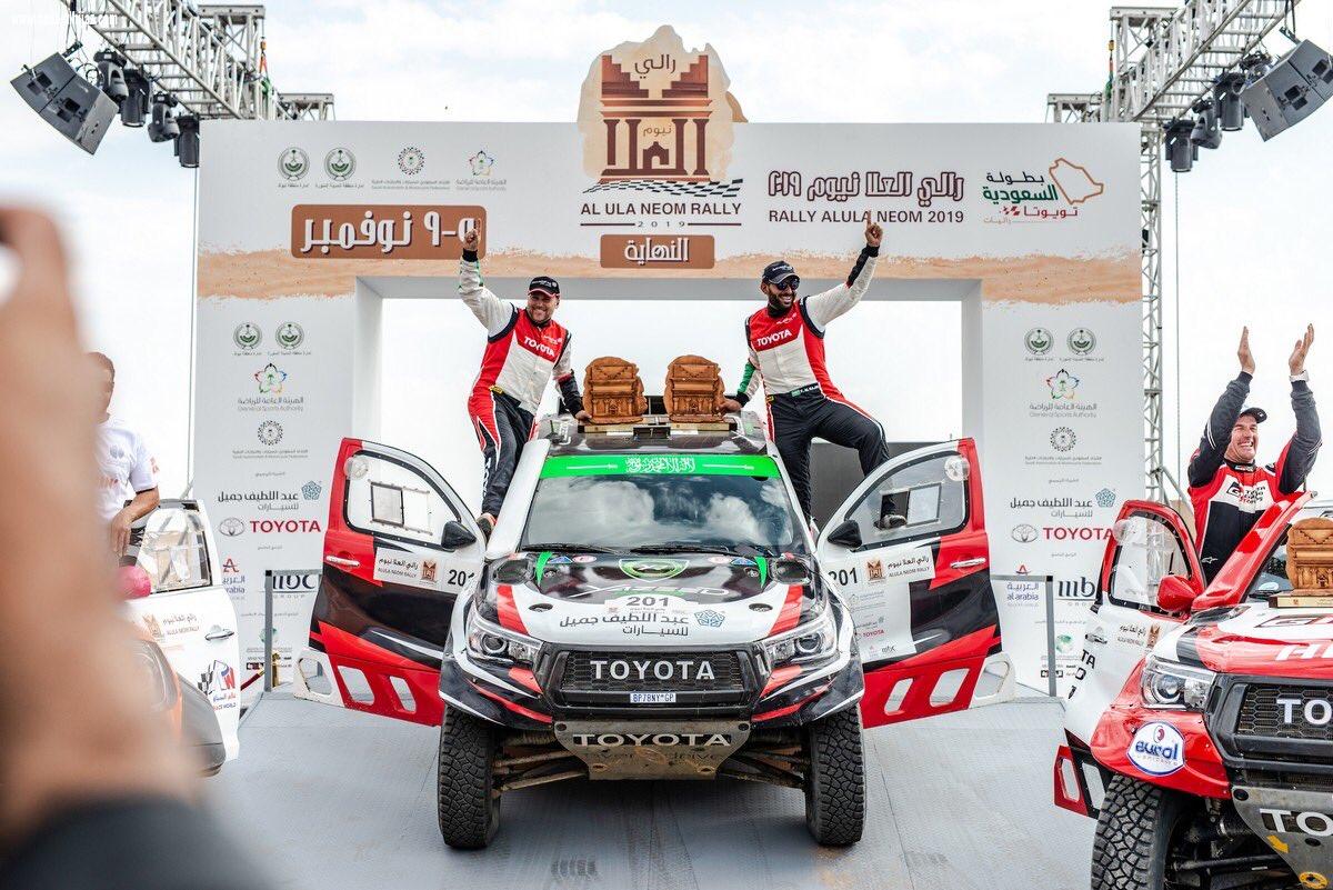 بعد سلسلة من الحوادث،والأعطال، والإصابات،والانسحابات،يزيد الراجحي بطلا لرالي العلا نيوم