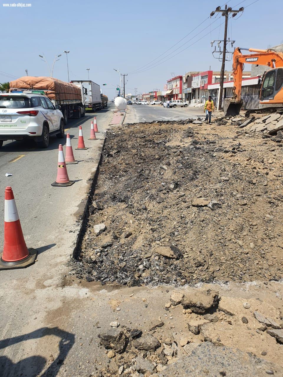 بدء أعمال الصيانة في شوارع مركز الشقيق