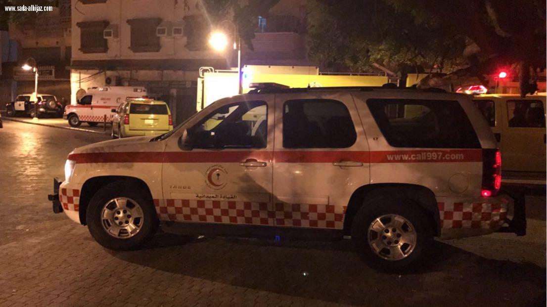 هلال جدة يتعامل مع سبع حالات توقف قلب وتنفس لطفلين واصابة خمسة اخرين بحريق بشقة بحي الروابي 
