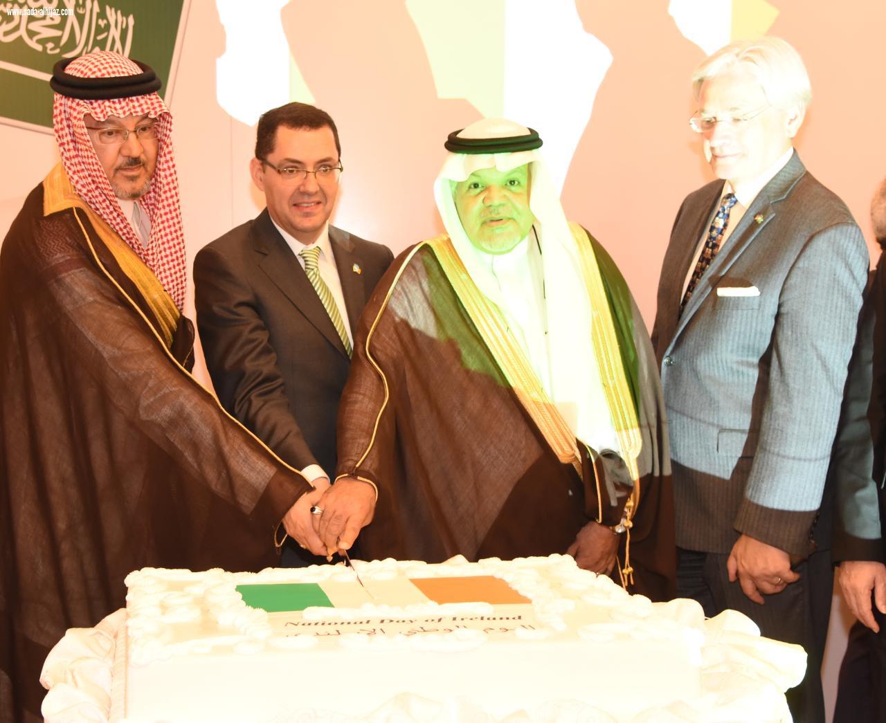 الامير عمرو الفيصل يشرف احتفالية  اليوم الوطني لجمهورية  إيرلندا