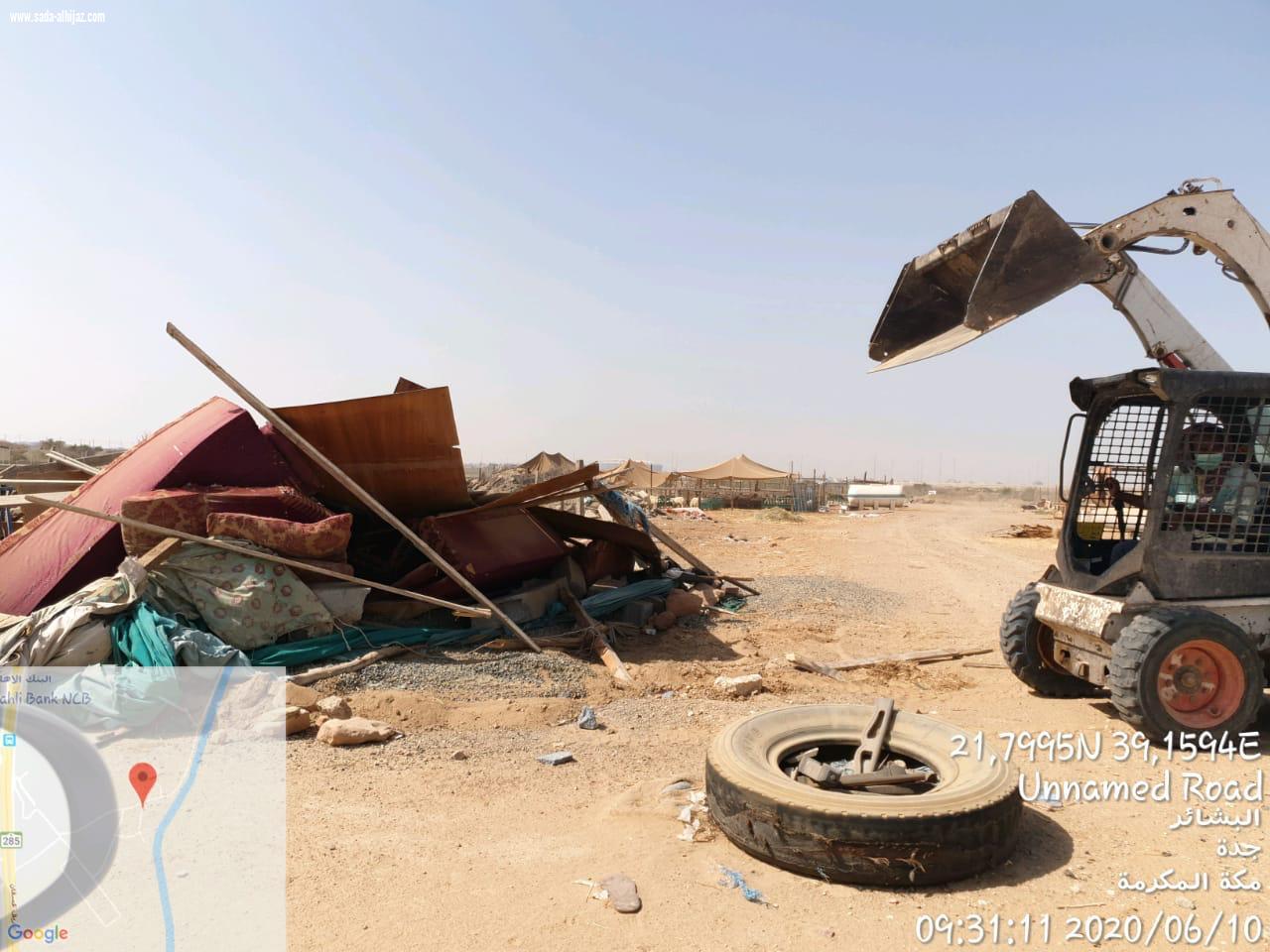 إزالة (11) من الحظائر العشوائية بنطاق ذهبان..