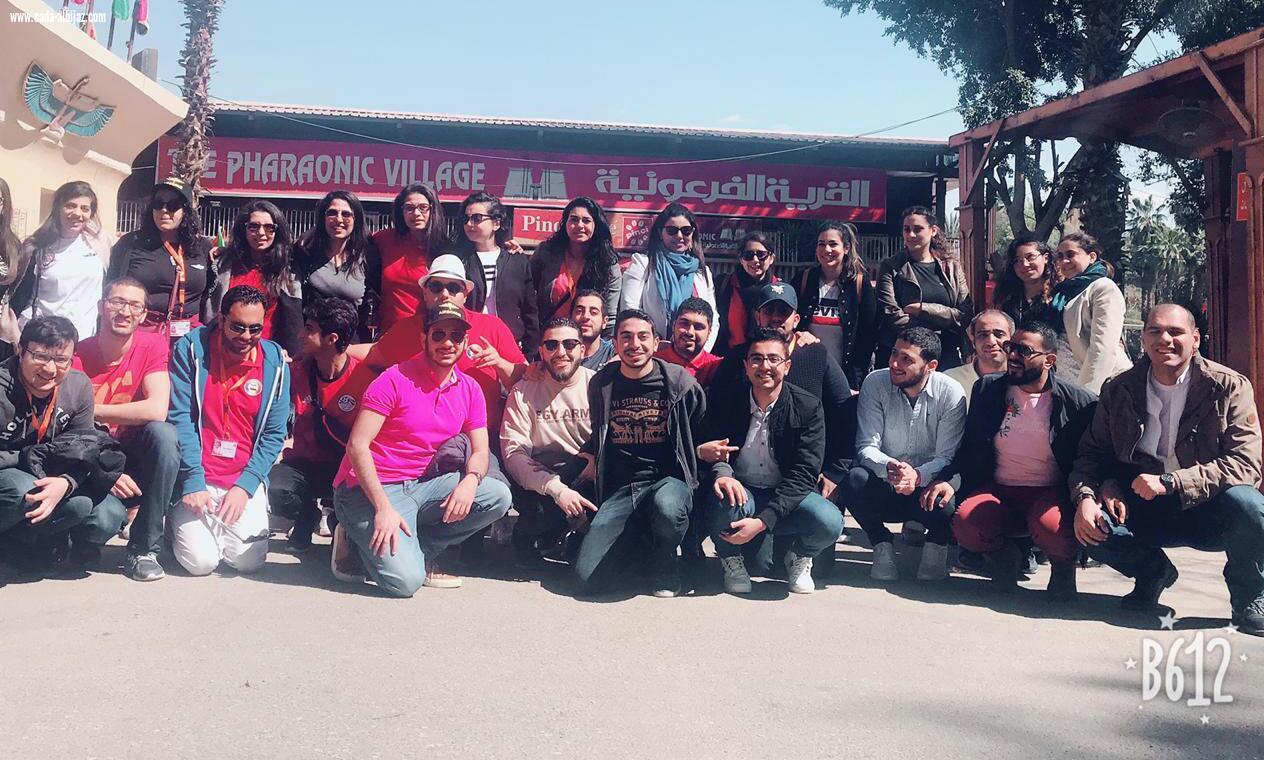 القرية الفرعونية تستضيف وفد شبابي من أبناء المصريين المقيمين بفرنسا