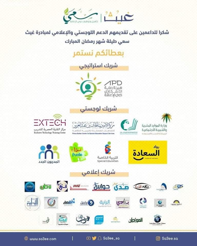 مبادرة سعي غيث تختتم برامجها بـأكثر من ١٤٦٤٣ مستفيدا من مختلف الدول 