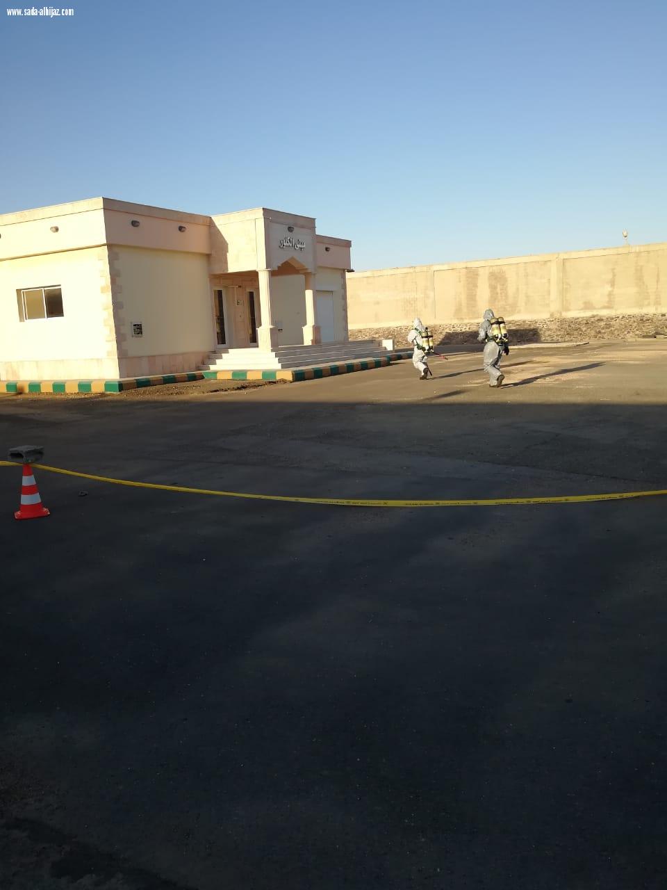 مدني ينبع يباشر حادث  التماس كهربائي في  مبنى وحدة الكلور