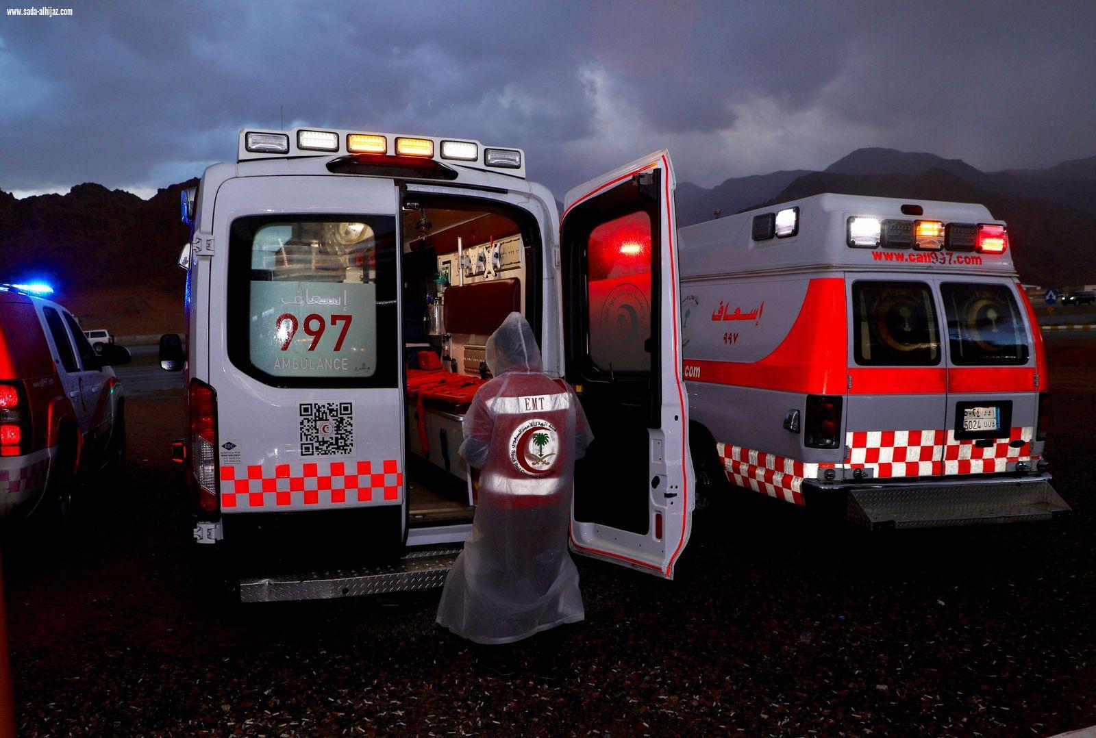 هيئة الهلال الاحمر السعودي بمنطقة تبوك ترفع جاهزيتها وذلك إستعداداً للحالة الجوية المتوقعة على المنطقة