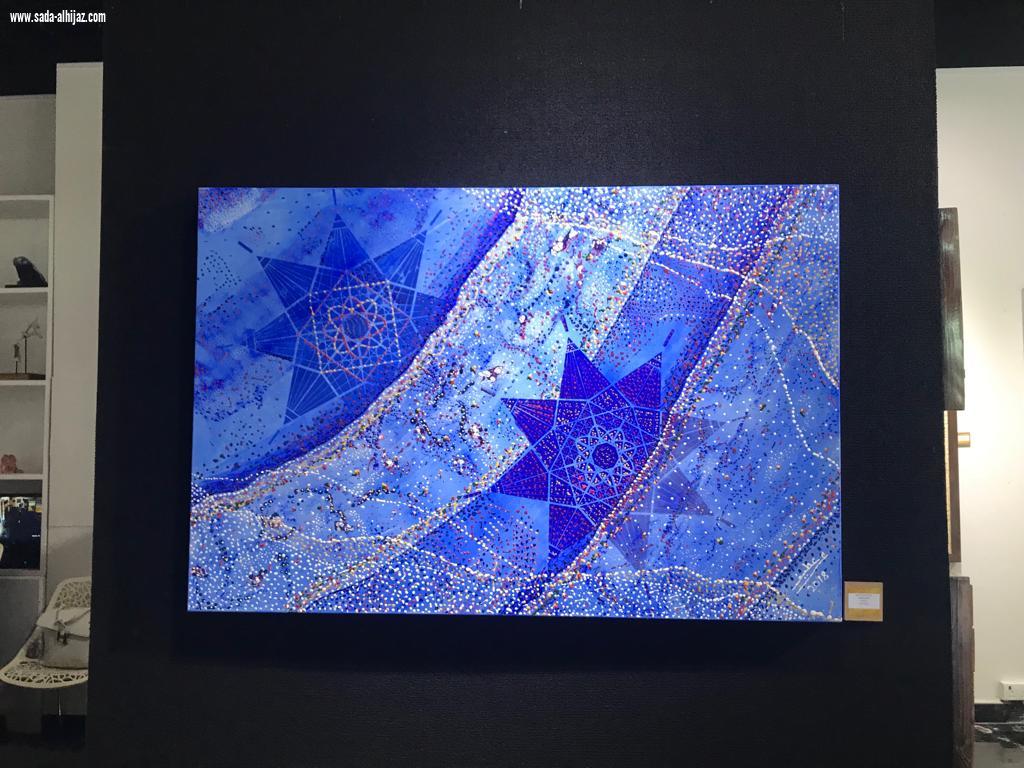 بمعرض دبي ( ذاكرة الفل الجازاني ) للفنان التشكيلي السعودي عبدالوهاب عطيف 