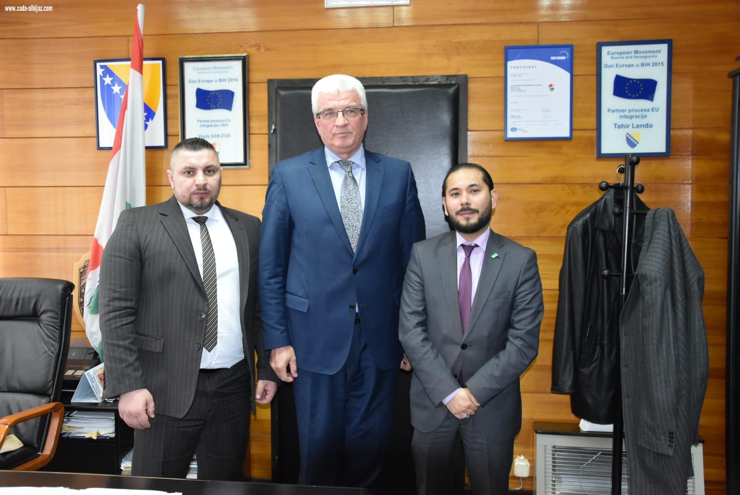 سعادة مدير مكتب رابطة العالم الإسلامي يزور فخامة رئيس حكومة وسط البوسنة