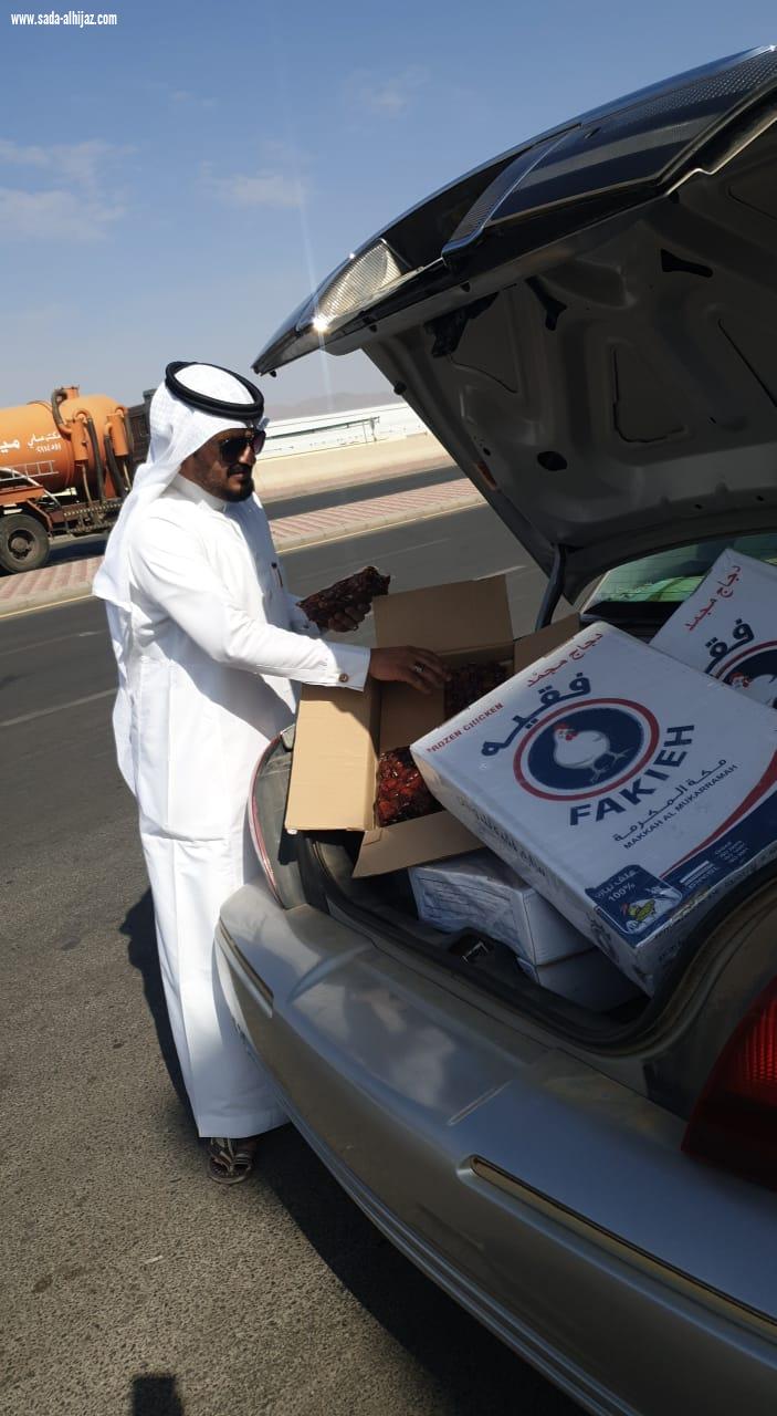 بالصور..فريق فرسان الصفة التطوعي المسجل بلجنة التنميه الاجتماعيه الأهلية بالمدينه المنورة بمبادرة سلة الخير