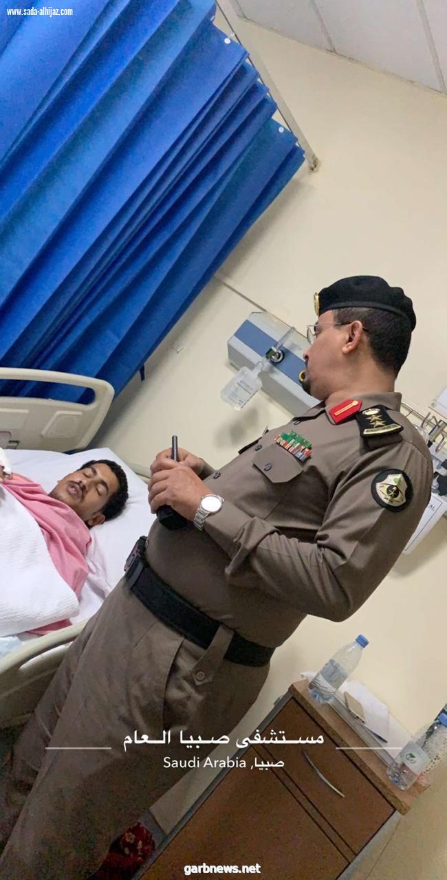 الجندي العكيري يتعرض لإصابة أثناء إداء مهام عمله في إدارة الأمن بصبيا