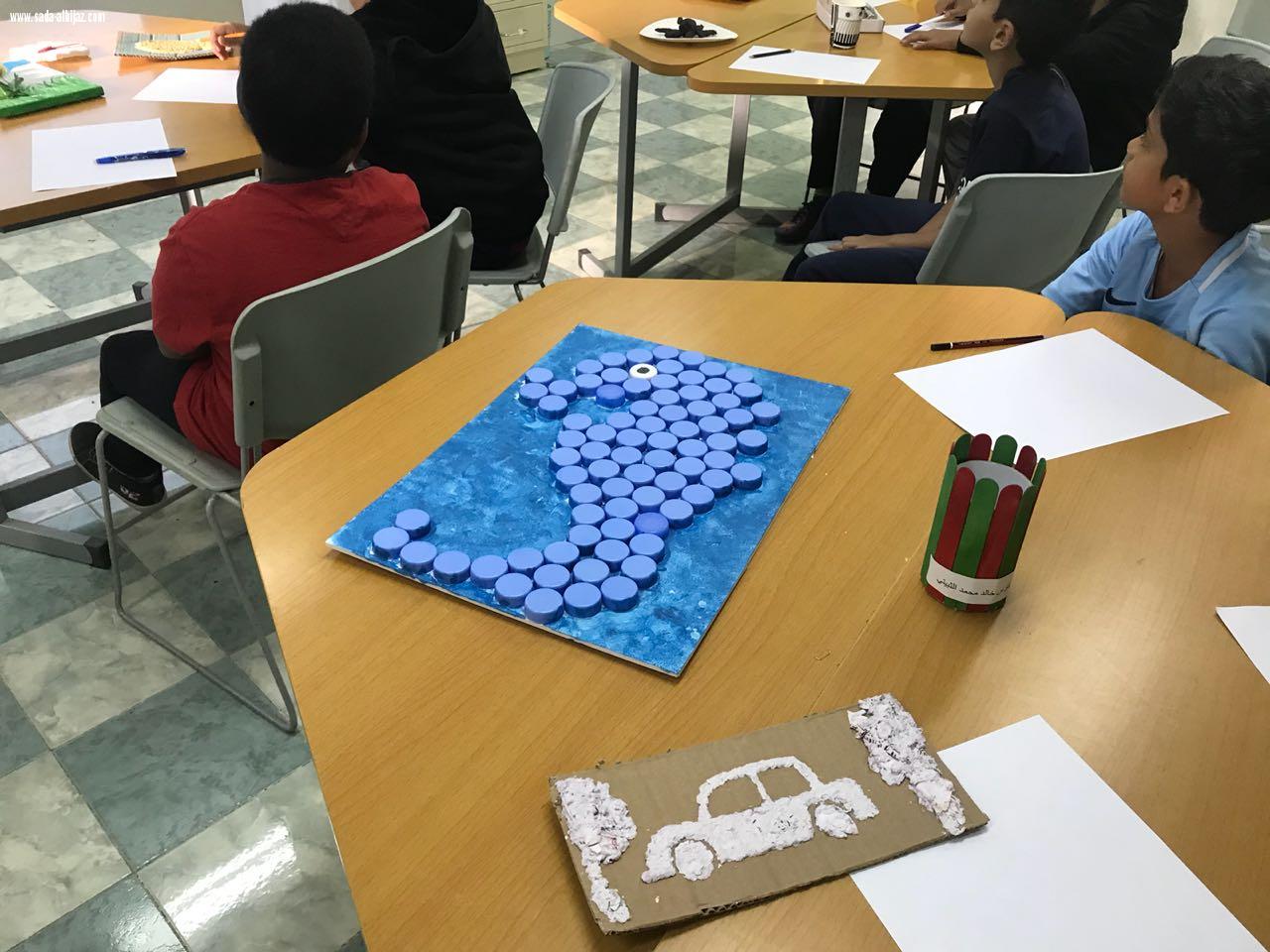 مدرسة المقداد بن عمرو الإبتدائية بالطائف تنفذ برنامج إعادة  تدوير المخلفات