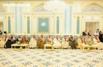 خادم الحرمين الشريفين يستقبل أصحاب السمو الأمراء ومفتي عام المملكة ورئيس مجلس الشورى وأصحاب الفضيلة العلماء والمعالي 