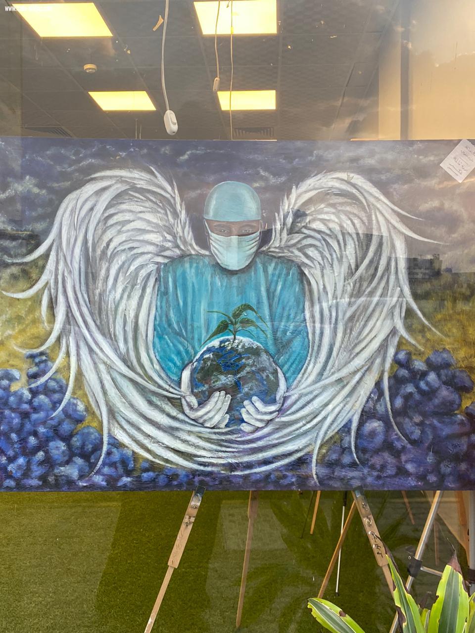 رواق أديبات ومثقفات المدينة المنورة ينظم يوم الخميس الموافق ٢ ذو الحجة من العام ١٤٤١هـ  المعرض الفني التشكيلي 