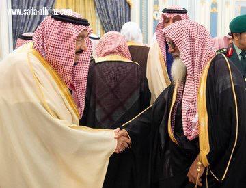 خادم الحرمين الشريفين يستقبل أصحاب السمو الأمراء ومفتي عام المملكة ورئيس مجلس الشورى وأصحاب الفضيلة العلماء والمعالي 