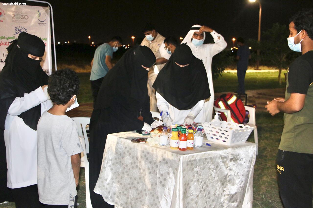 بمناسبة يوم التطوع السعودي والعالمي 2020  فريق مزايا التطوعي ينفذ مبادرة فصيلة دمك شئ يهمك