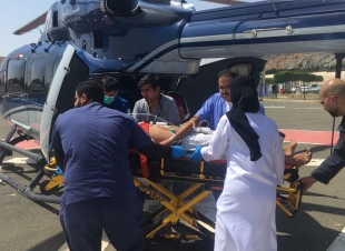طائرتان عمودية تقوم بإيصال حالتين اسعافية إلى تخصصي الطائف