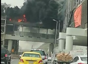 اندلاع حريق في احدى محطات مترو الرياض والادارة تصدر بياناً توضيحيا