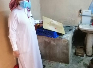 بالتعاون مع الجهات الأمنية بلدية محافظة الطوال تضبط سكن عمالة مخالف يستخدم لإعداد الأطعمة