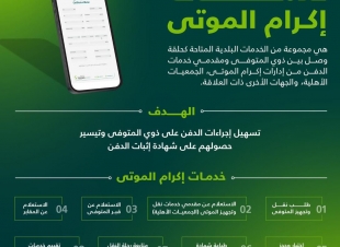 أمانة تبوك تيسِّر إجراءات الدفن على ذوي المتوفى لإكرام الموتى   