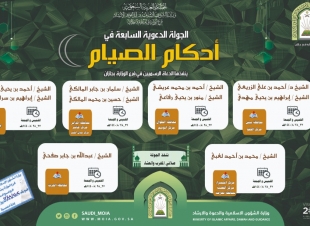 جولة دعوية سابعة  بعنوان احكام الصيام بفرع وزارة الشؤون الإسلامية في جازان 