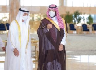 ولي العهد يستقبل محمد بن زايد في الرياض