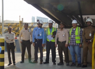 الادارة العامة للدفاع المدني بمحافظة ينبع تشارك  في فرضية شركة سابك ( غاز ) 