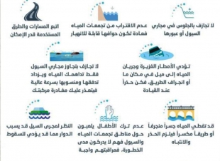 مدني المدينة يجدد تحذيراته المستمرة ويدعو لأخذ الحيطة والحذر عند هطول الأمطار