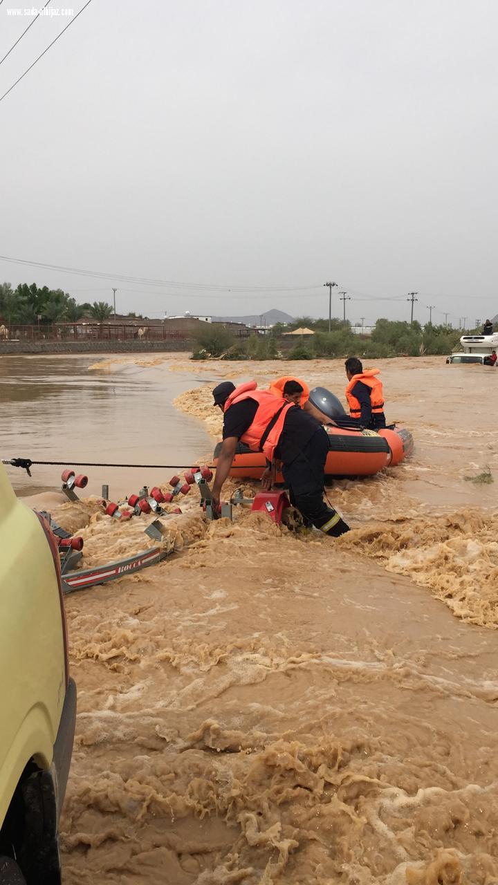 مدني ينبع ينفذ خطة السيول و الامطار