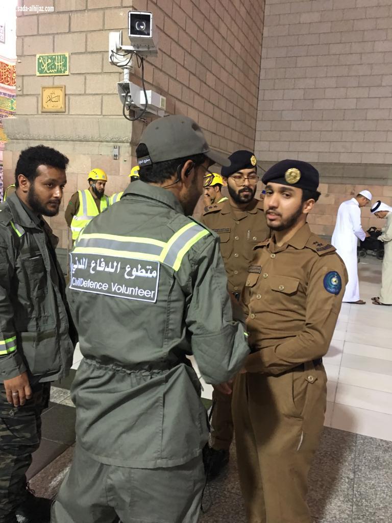بالصور ..مشاركة المتطوعين في دعم وحدة التدخل في حالات الطوارئ بالمسجد النبوي الشريف