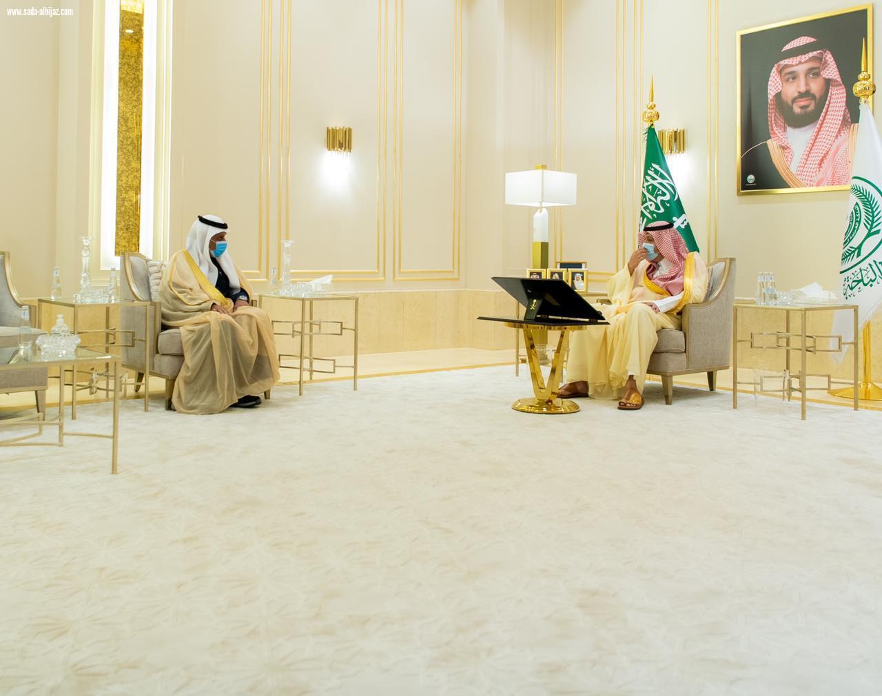 سمو امير الباحة يستقبل رئيس وادارة نادي الحجاز الرياضي