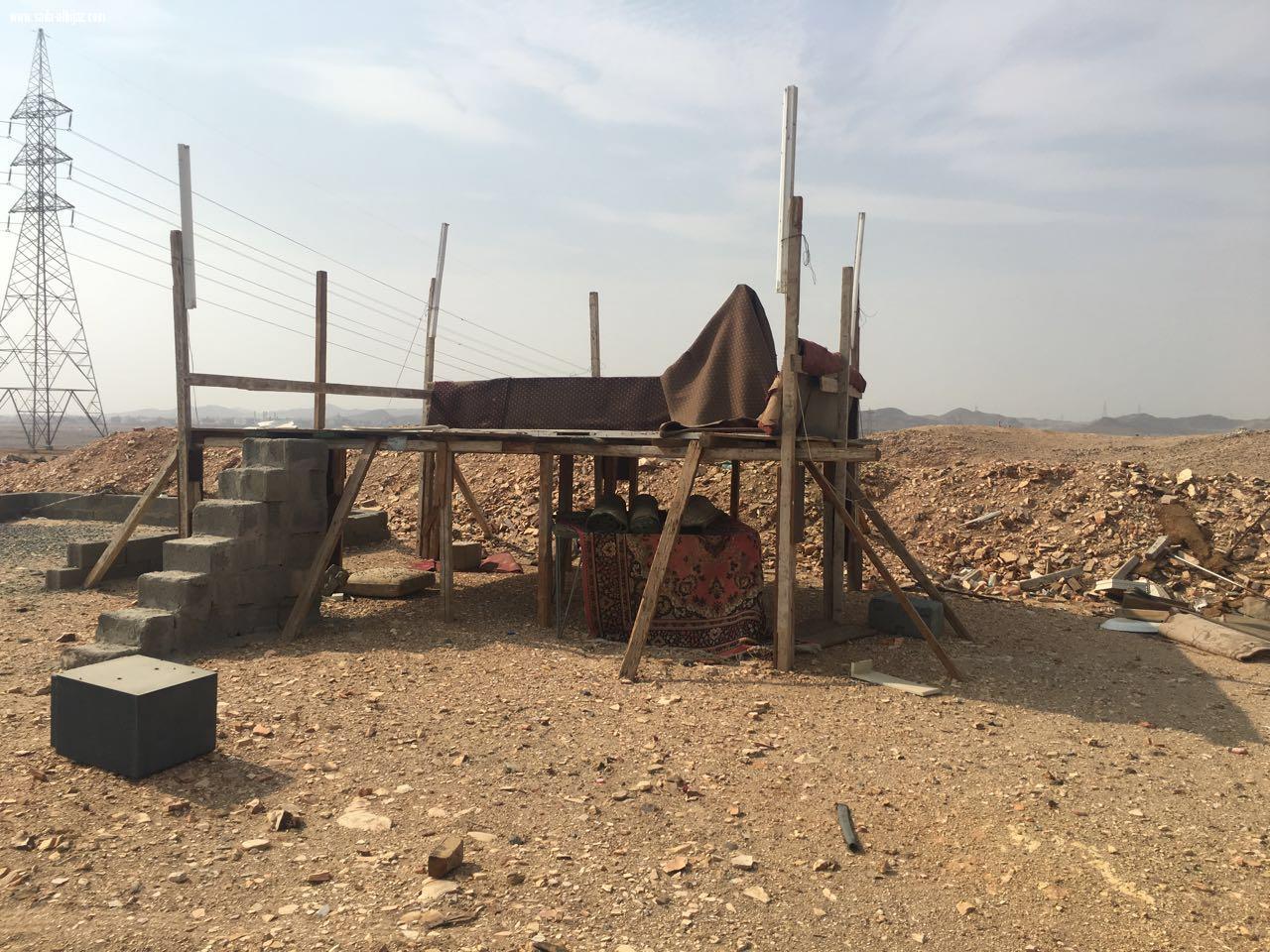 إزالة مخيمات طريق مكة جدة السريع