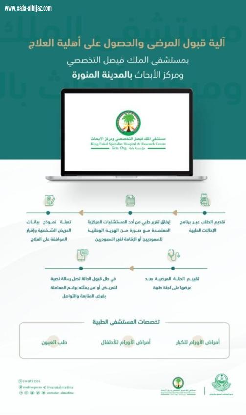 مستشفى الملك فيصل التخصصي بالمدينة المنورة يبدأ استقبال المرضى والمراجعين
