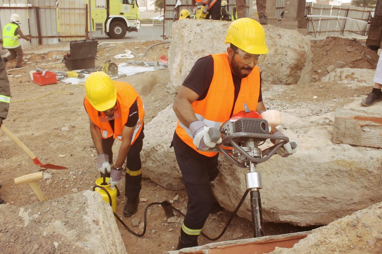 مدني المدينة المنورة ينفذ تجربة فرضية بمبنى إسكان زائرين